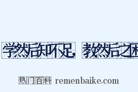 学然后知不足，教然后之困是什么意思的图片
